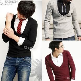 Graphic Deep V Necks For Men