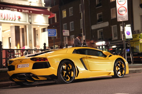 Lamborghini Aventador Black And Yellow